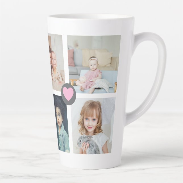 Personalised Photo and Text Photo Collage Family Latte Mug (Right)