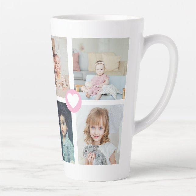 Personalised Photo and Text Photo Collage Family Latte Mug (Right)