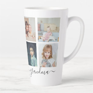 Personalised Photo and Text Photo Collage Family Latte Mug