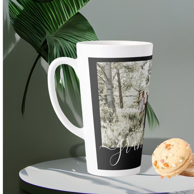 Personalised Photo and Text Photo Collage Family Latte Mug (Creator Uploaded)