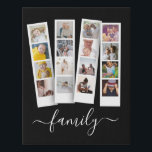 Personalised Photo and Text Photo Collage Faux Canvas Print<br><div class="desc">Make a Personalised family 16 Photo keepsake wall art  - Faux Wrapped Canvas Print from Ricaso - add your own photo and text - photo keepsake gifts</div>