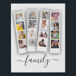Personalised Photo and Text Photo Collage Faux Canvas Print<br><div class="desc">Make a Personalised family 16 Photo keepsake wall art  - Faux Wrapped Canvas Print from Ricaso - add your own photo and text - photo keepsake gifts</div>