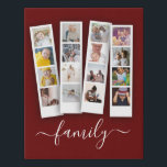 Personalised Photo and Text Photo Collage Faux Canvas Print<br><div class="desc">Make a Personalised family 16 Photo keepsake wall art  - Faux Wrapped Canvas Print from Ricaso - add your own photo and text - photo keepsake gifts</div>