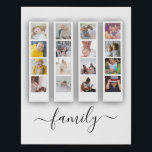 Personalised Photo and Text Photo Collage Faux Canvas Print<br><div class="desc">Make a Personalised family 16 Photo keepsake wall art  - Faux Wrapped Canvas Print from Ricaso - add your own photo and text - photo keepsake gifts</div>