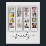 Personalised Photo and Text Photo Collage Faux Canvas Print<br><div class="desc">Make a Personalised family 16 Photo keepsake wall art  - Faux Wrapped Canvas Print from Ricaso - add your own photo and text - photo keepsake gifts</div>