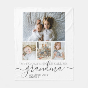 Personalised Photo and Text Photo Collage Fleece Blanket