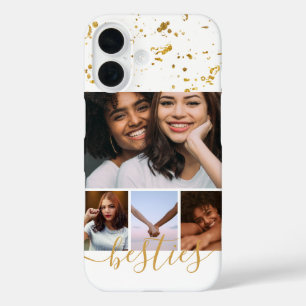 Personalised Photo and Text Photo Collage Friends iPhone 16 Case