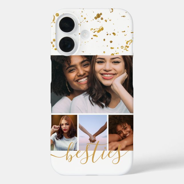 Personalised Photo and Text Photo Collage Friends Case-Mate iPhone Case (Back)