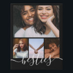 Personalised Photo and Text Photo Collage Friends Faux Canvas Print<br><div class="desc">Make a Personalised friends bffs besties Photo keepsake wall art  - Faux Wrapped Canvas Print from Ricaso - add your own photos and text - photo collage keepsake gifts</div>