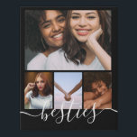 Personalised Photo and Text Photo Collage Friends Faux Canvas Print<br><div class="desc">Make a Personalised friends bffs besties Photo keepsake wall art  - Faux Wrapped Canvas Print from Ricaso - add your own photos and text - photo collage keepsake gifts</div>