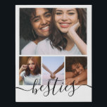 Personalised Photo and Text Photo Collage Friends Faux Canvas Print<br><div class="desc">Make a Personalised friends bffs besties Photo keepsake wall art  - Faux Wrapped Canvas Print from Ricaso - add your own photos and text - photo collage keepsake gifts</div>