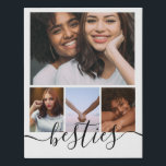 Personalised Photo and Text Photo Collage Friends Faux Canvas Print<br><div class="desc">Make a Personalised friends bffs besties Photo keepsake wall art  - Faux Wrapped Canvas Print from Ricaso - add your own photos and text - photo collage keepsake gifts</div>