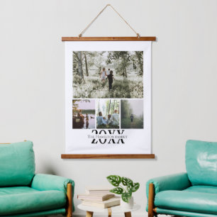 Personalised Photo and Text Photo Collage Hanging Tapestry