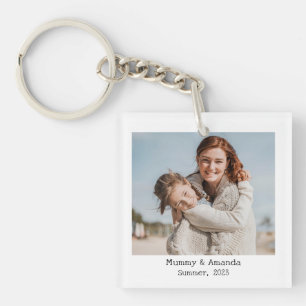 Personalised Photo and Text Photo Collage Key Ring