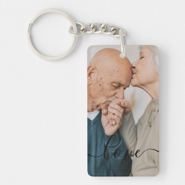 Personalised Photo and Text Photo Collage Key Ring (Front)