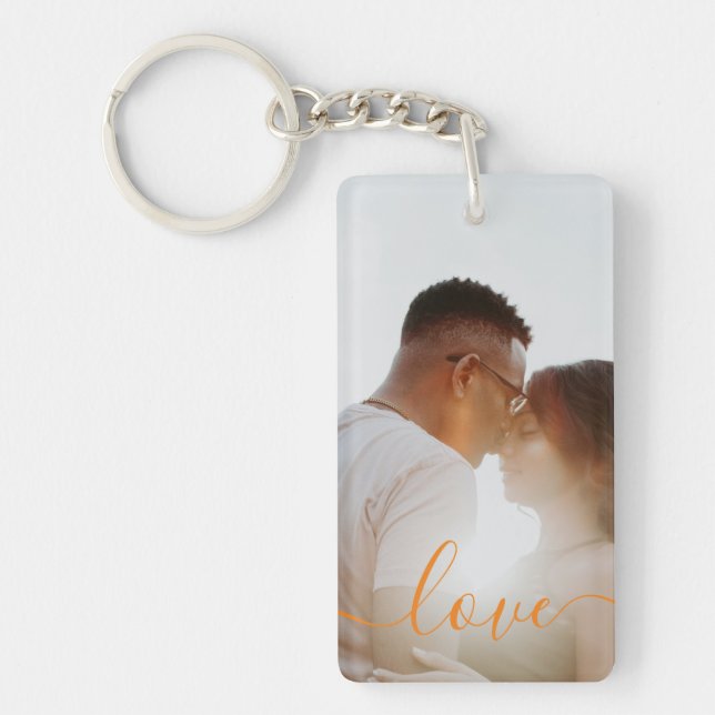 Personalised Photo and Text Photo Collage Key Ring (Front)