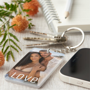 Personalised Photo and Text Photo Collage Key Ring