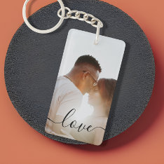 Personalised Photo And Text Photo Collage Key Ring at Zazzle