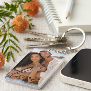 Personalised Photo and Text Photo Collage Key Ring