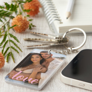 Personalised Photo and Text Photo Collage Key Ring