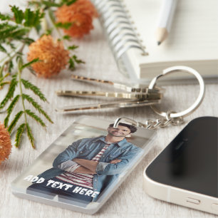 Personalised Photo and Text Photo Collage Key Ring