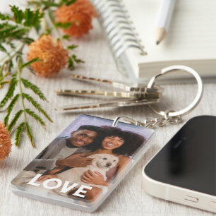 Personalised Photo and Text Photo Collage Key Ring