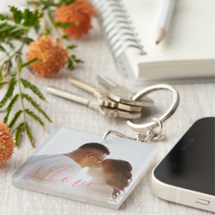 Personalised Photo and Text Photo Collage Keychain