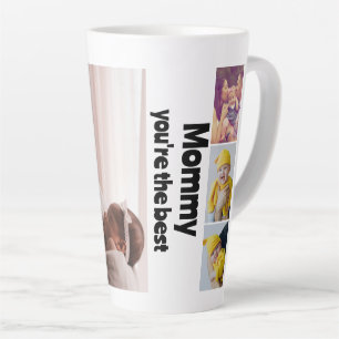 Personalised Photo and Text Photo Collage Latte Mug