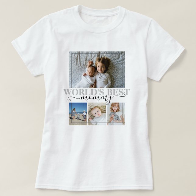 Personalised Photo and Text Photo Collage T-Shirt (Design Front)