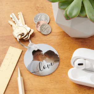 Personalised Photo and Text Photo  Key Ring