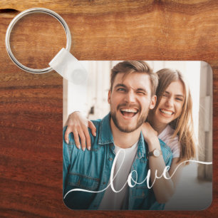 Personalised Photo and Text Photo  Keychain