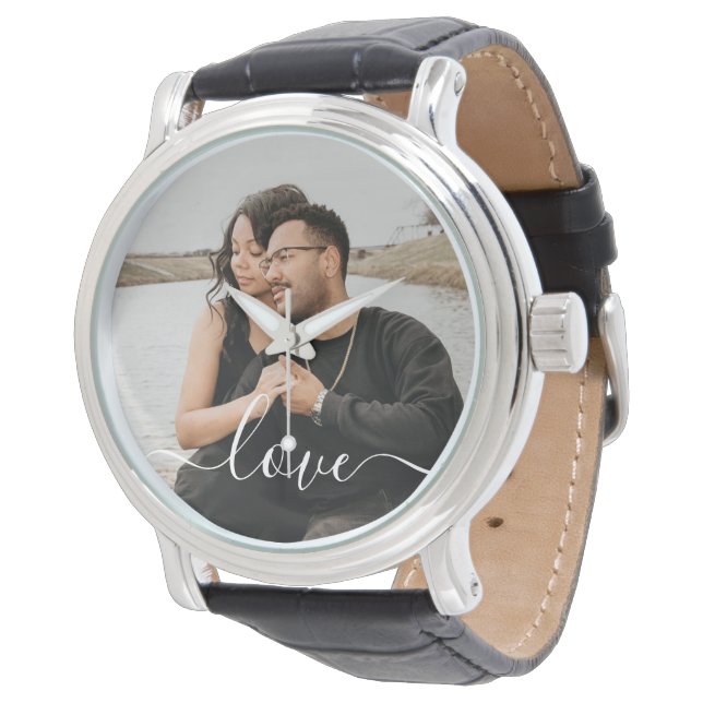 Personalised Photo and Text Photo Watch (Angled)