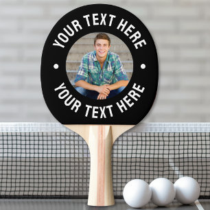 Personalised Photo And Text Ping Pong Paddle