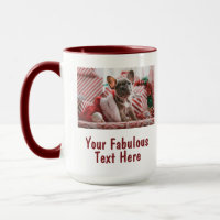 Personalised Photo and Text Red