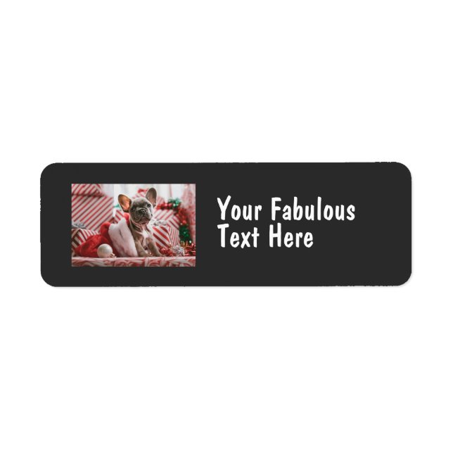 Personalised Photo and Text Return Address Label (Front)