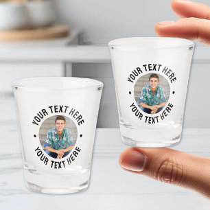 Personalised Photo And Text Shot Glass