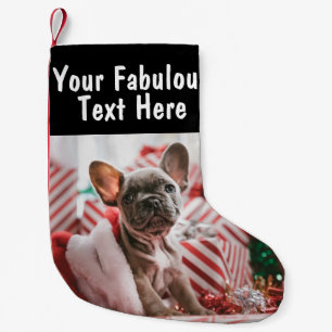 Personalised Photo and Text Small Christmas Stocking