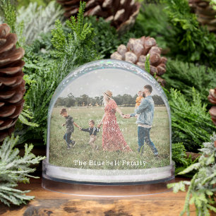 Personalised Photo And Text Snow Globe. Snowglobe