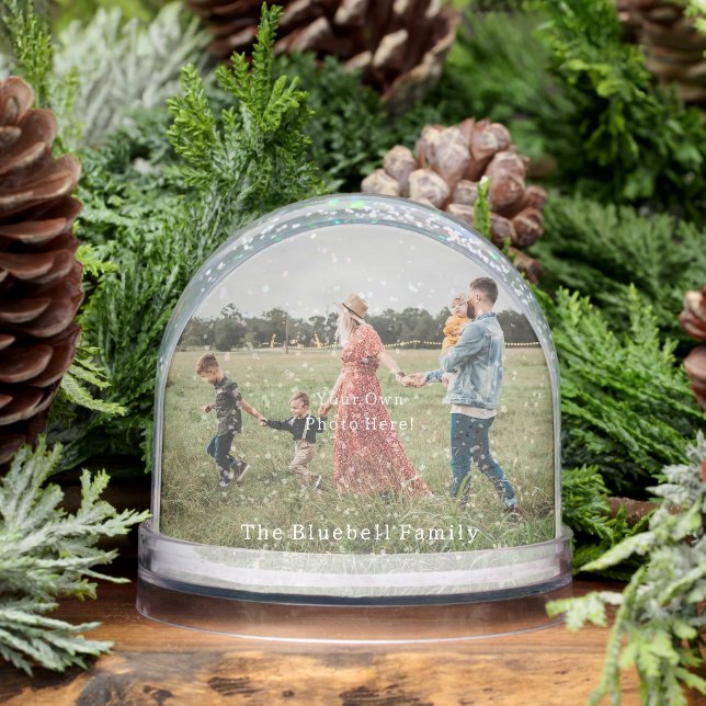 Personalised Photo And Text Snow Globe. Snowglobe (Winter)