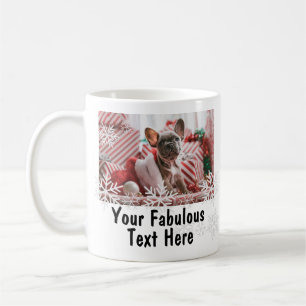Personalised Photo and Text Snowflakes Coffee Mug
