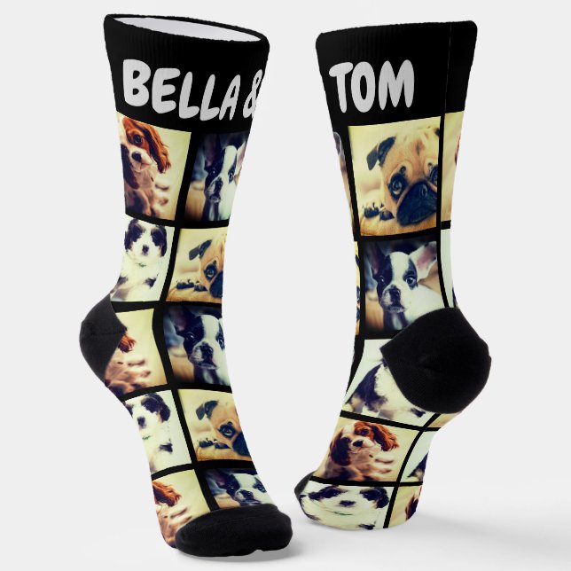 Personalised photo and text socks (Angled)