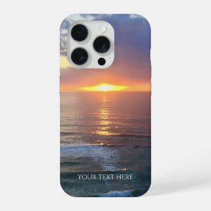 Personalised Photo And Text Sunset iPhone 15 Pro Case