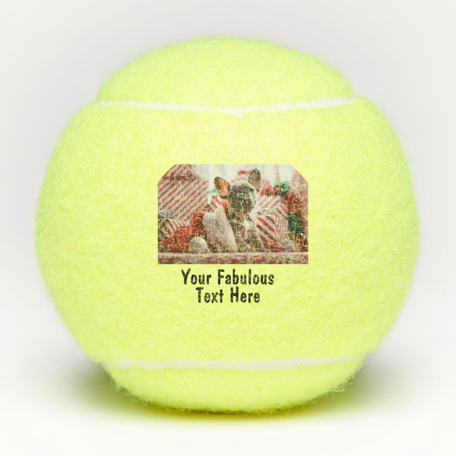 Personalised Photo and Text Tennis Balls (Front)
