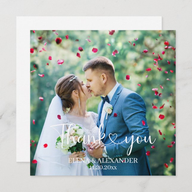 Personalised Photo and Text  Thank You Card (Front/Back)