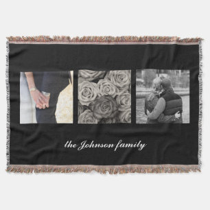 Personalised Photo and Text Throw Blanket