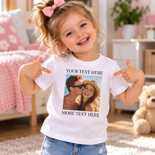 Personalised Photo and Text Toddler T-Shirt