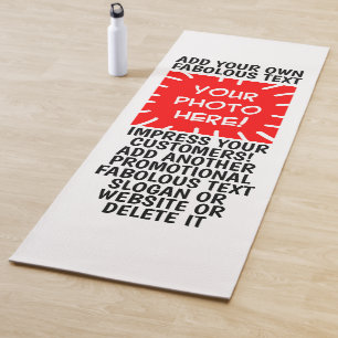 Personalised photo and text Yoga Mats, any colour Mat