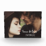 Personalised Photo and Wedding Date Anniversary Block<br><div class="desc">Romantic gift for an anniversary,  birthday,  Valentine's Day or any romantic occasion. Personalise the picture and text on this photo block. Add your own photo and wedding or anniversary date.</div>
