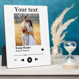 Personalised Photo Anniversary Song  Plaque