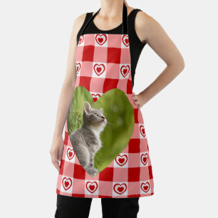 Personalised Photo Apron Gingham style